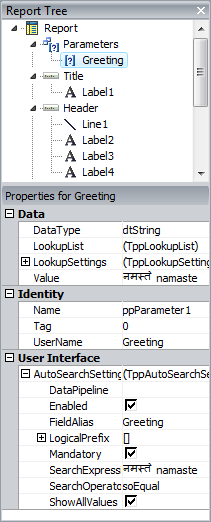 Parameters