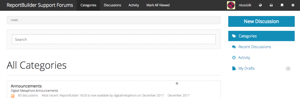 New ReportBuilder Support Forums!